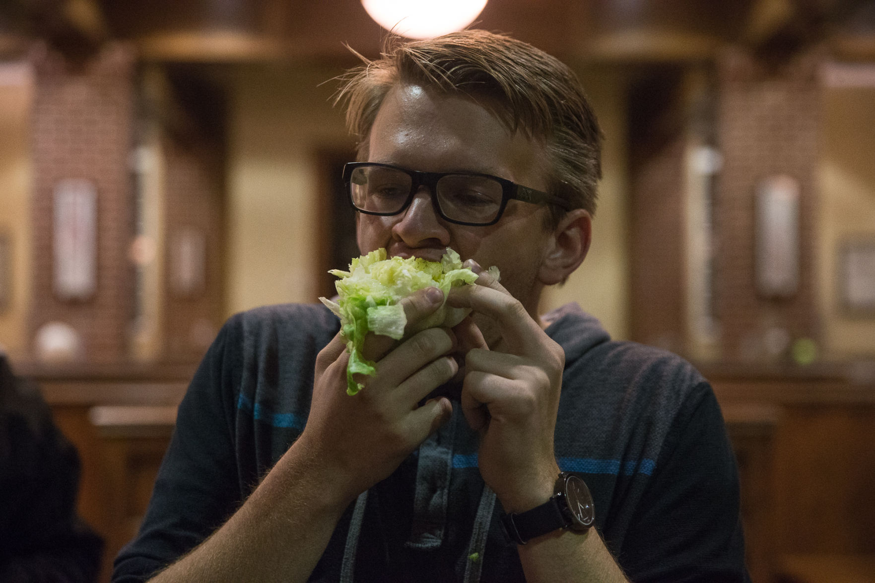 Eating lettuce